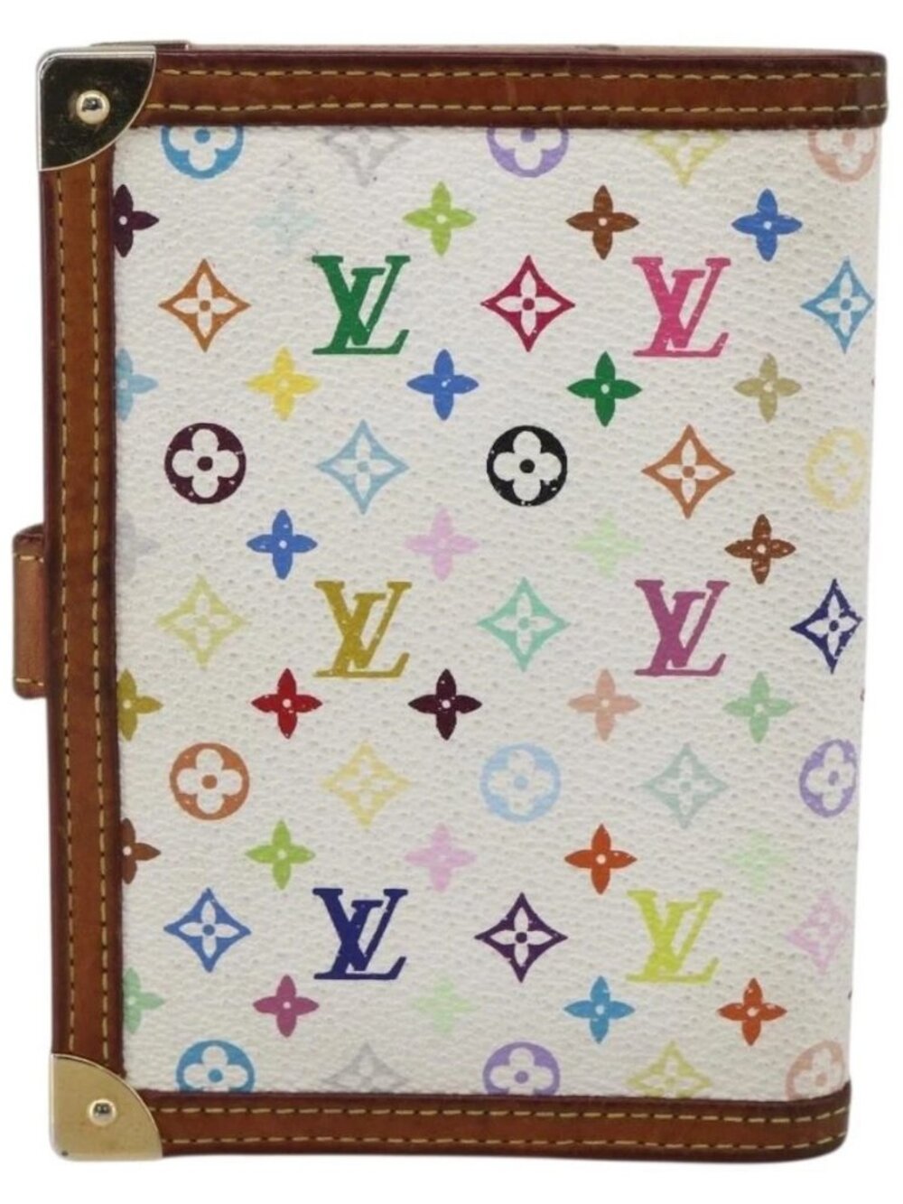 LOUIS VUITTON Multicolor Agenda PM Day Planner Cover White R21074 LV Auth 170796 - Picture 2 of 16